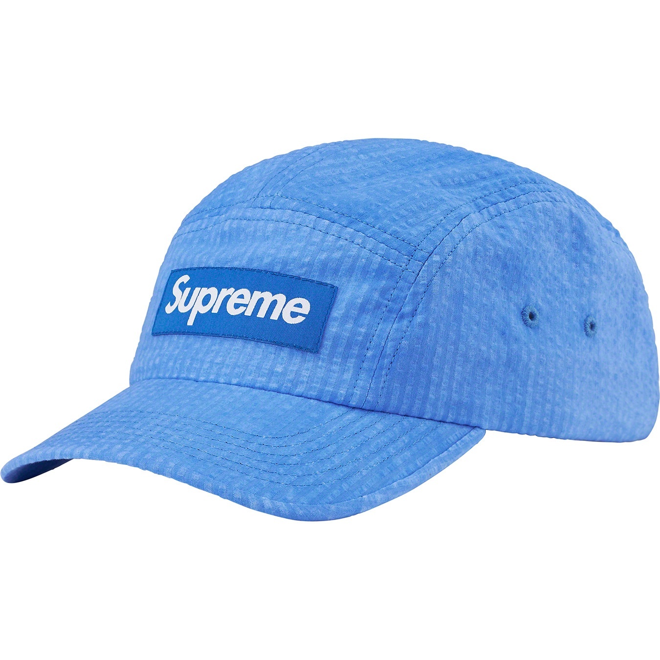 Washed Seersucker Camp Cap view 8